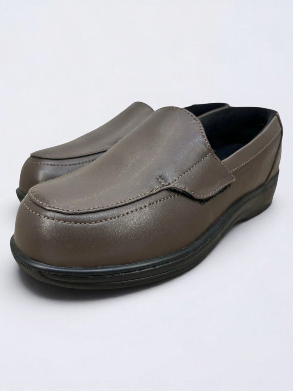Orthofeet Astoria Shoes Women's Size 7.5W Brown Leather Comfort Loafers NWOB